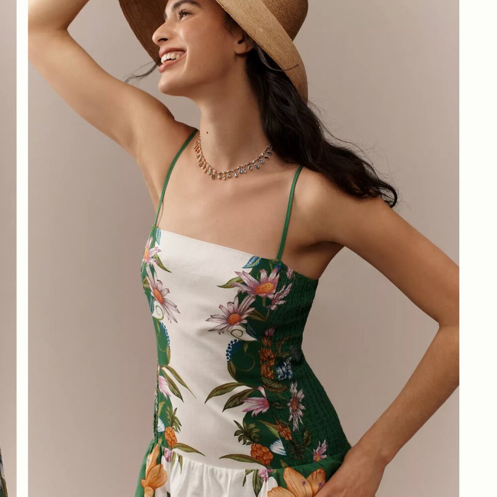 NWT Farm Rio Sweet Bloom Dreamscape Midi Dress M - Picture 3 of 17